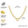 High Quality Heart-shaped Buckle Necklaces for women, Punk Coarse Rolo Chain Necklace,Stainless Steel Jewelry Gift