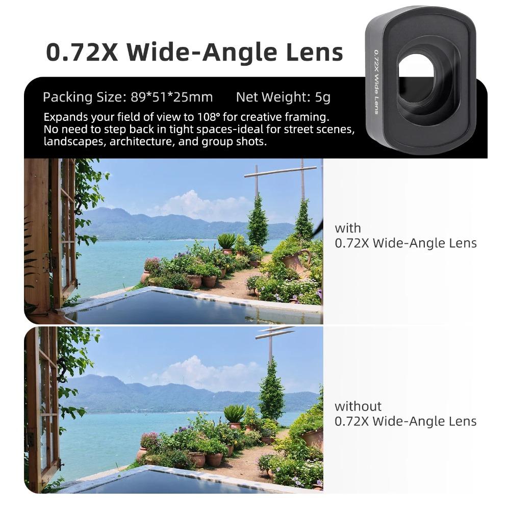 Magnetic Optical Glass Lens Filter Kit Wide Angle Macro VND Black Mist Camera Accessory For DJI Osmo Pocket 3 4 Handheld Gimbal Vlog Camera Parts