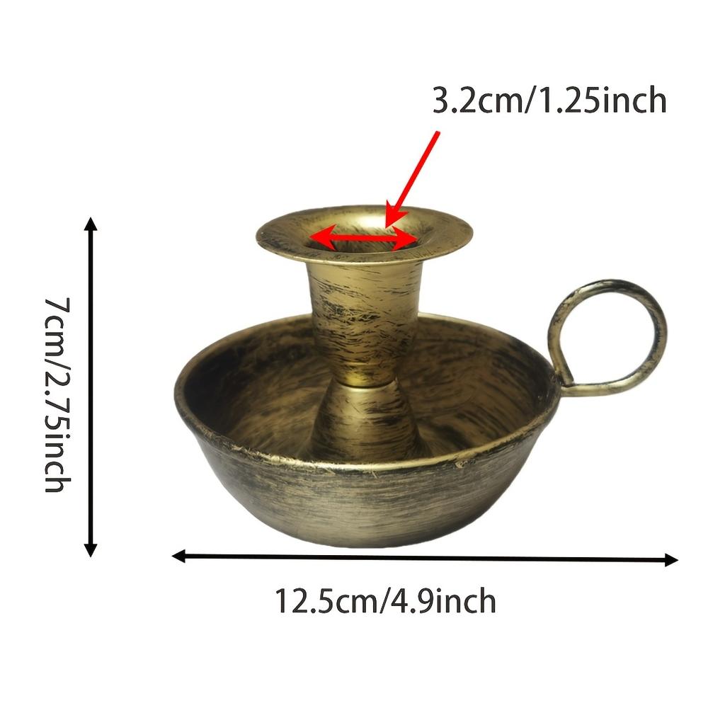 1pc Nordic Vintage Candle Holder, Creative Wrought Candle Holder, Wedding Party Table Decoration Candle Holder, Birthday Party