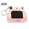School Bag Hanging Ornament Mini Drawing Board Keychain for Kids, Cartoon Frog Writing Pad with Portable Graffiti Key Ring, Doodle Sketch Travel