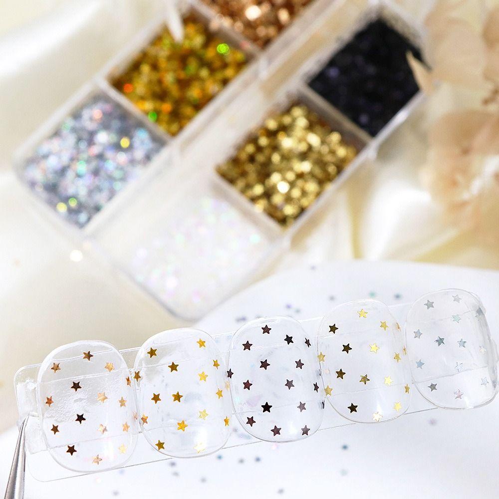 Five-pointed Star Sequins Nail Decorations Colorful Nail Art Decorations Nail Salon