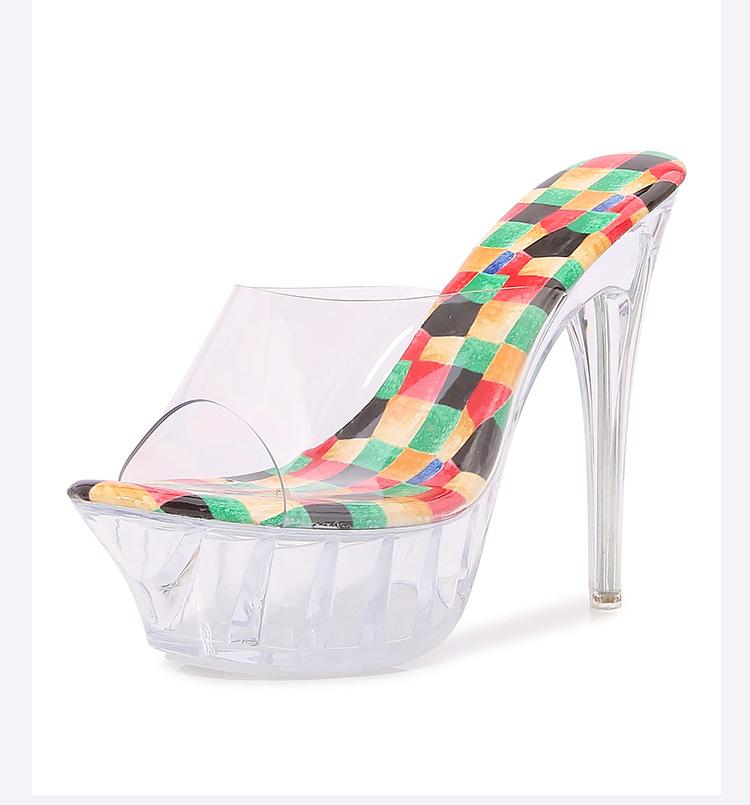 

Туфли Myrnes модные и сексуальные банкетные туфли на тонком каблуке, супервысоком каблуке, из прозрачного хрусталя и на большом каблуке. 43 разноцветный