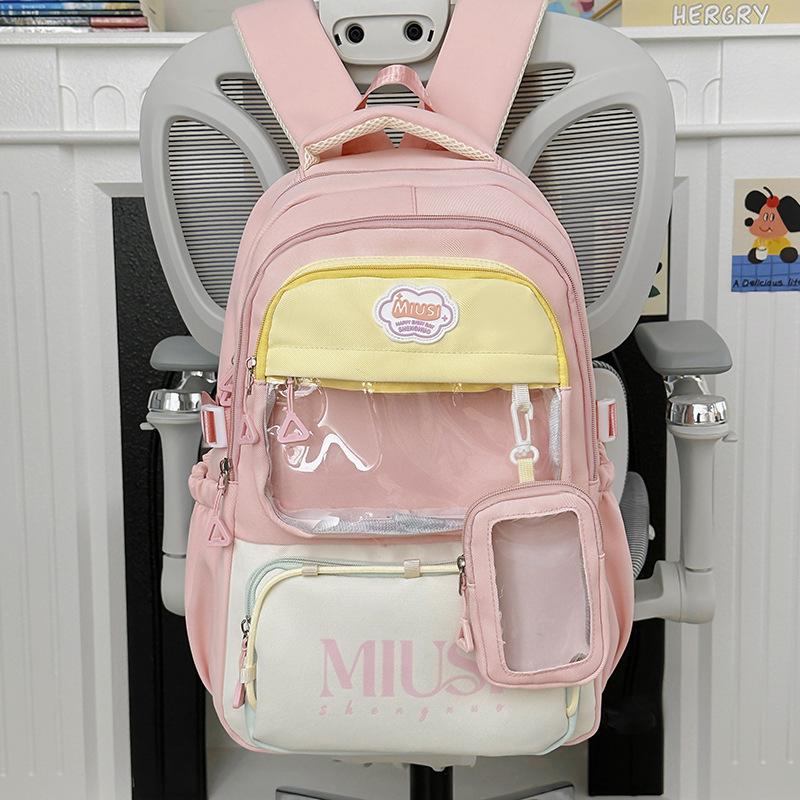 Schoolbag Dopamine Transparent Pain Bag Backpack 1011 New Trendy Large Capacity Niche ins Middle and High School Student School Bag