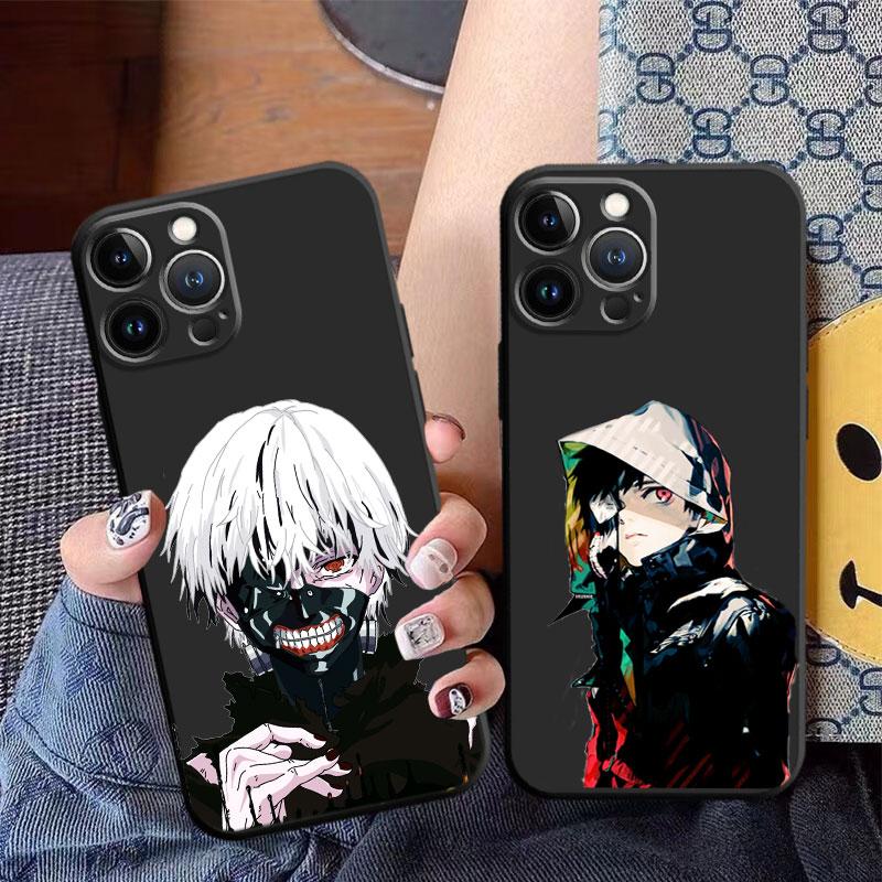 Japanisches Anime Tokyo Ghoul Japan Hülle für iPhone XR XS X 7 8 6S 13 Mini SE 14 Plus 12 11 Pro Max Stoßfeste TPU Weiche Hüllen