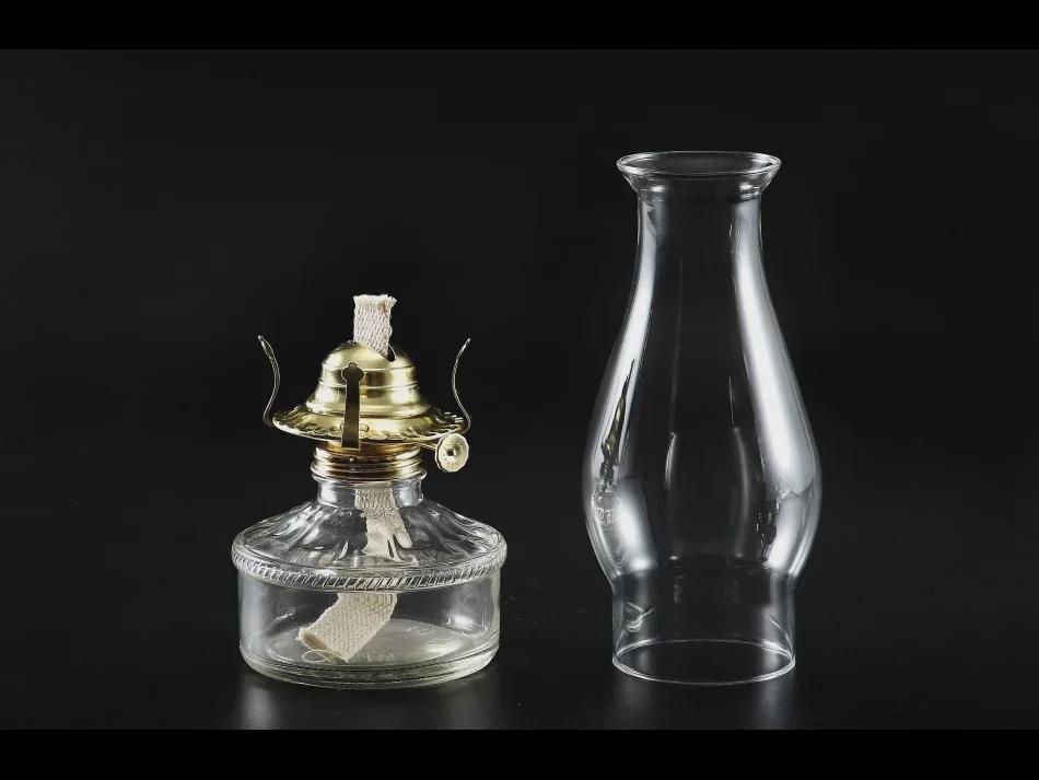 Retro Glass Oil Lamp - Vintage Kerosene Lantern for Nostalgic Decor