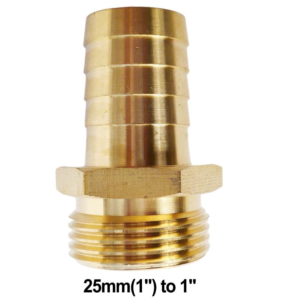 3/4inch Male X 25mm Hose Connector Brass 1.2inch Male X 25mm 1/2inch Male X 12mm