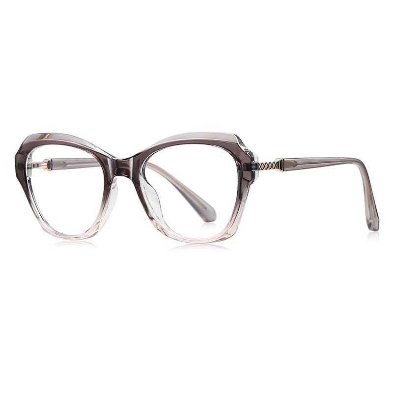 Luxury Brand Designer Cat Eye Anti Blue Light Glasses Women Retro Big Frame TR90 Eyeglasses Optical Spectacle Frames