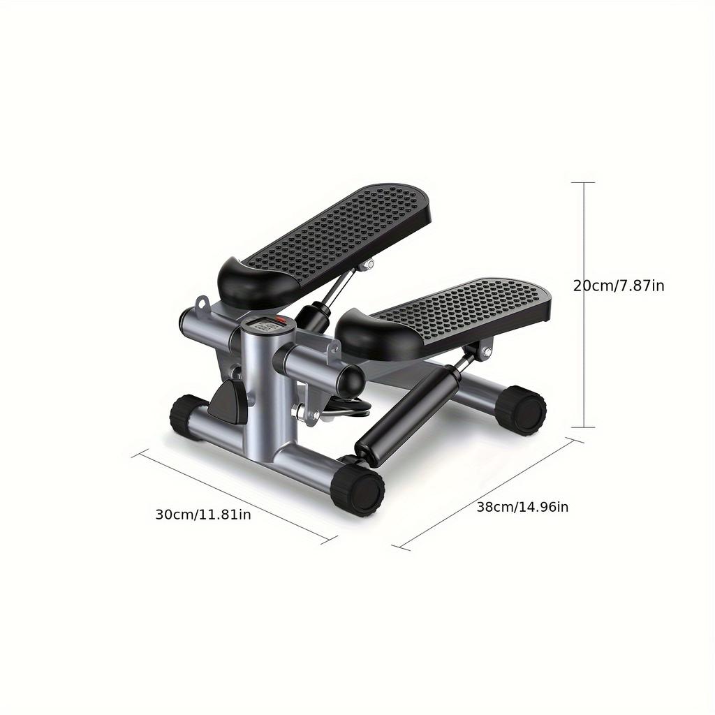 Stepper For Exercise, Mini Stepper With Exercise Equipment For Home Workouts, Hydraulic Fitness Stair Stepper With Resistance Band & Calories Count