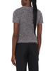 MOSCHINO Metallic Fabric Short Sleeve Knit