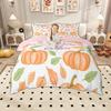 Homewish Autumn Pumpkin Duvet Cover Set Hello Fall Bedding Set Harvest Thanksgiving Day Bed Set