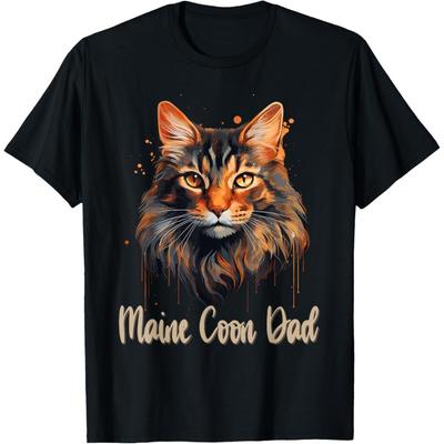 Maine Coon Cat Daddy Cat Dad Dad Pets Family Men Women T-Shirt