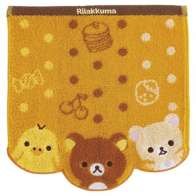 Marushin Handtuch Rilakkuma 26x26cm Süßes Punkt-Design 100% Baumwolle