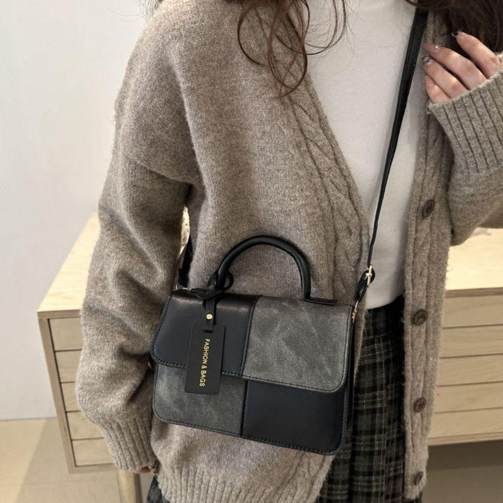 Portable Mini Travel Bag Color Blocking Ladies Crossbody Bag Messenger Bag Small Square Bag Girls