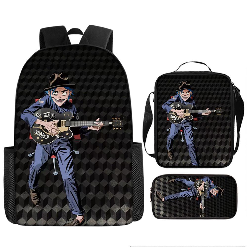 UK Virtual Band Gorillaz Kids' Cartoon Backpack - Dual Use Shoulder/Crossbody Bag