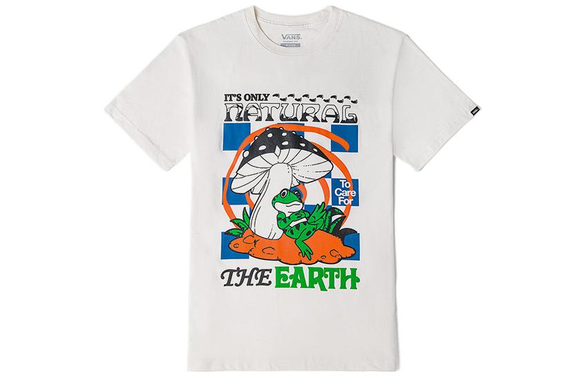 Vans T Shirts Unisex White Crew Neck Moderate Straight Fit VN0A7PL97VJ S