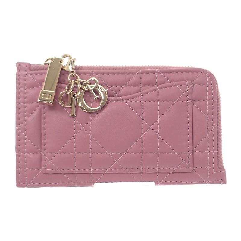 

Dior S0965ONMJ_M77P Card Case pink lambskin Women