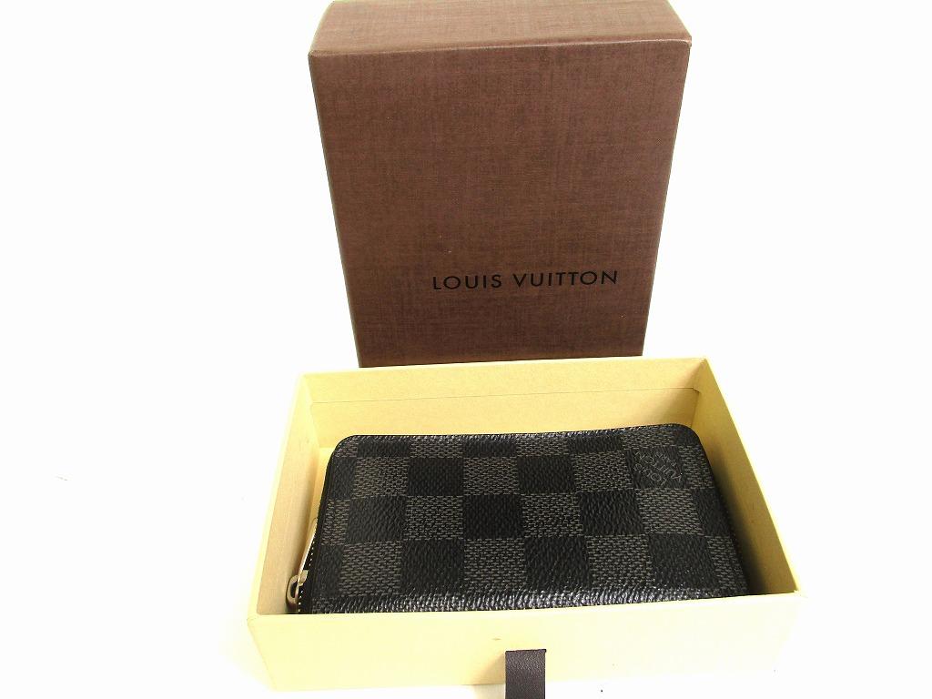 Authentic LOUIS VUITTON Damier Graphite Leather Zippey Coin Purse #a951  Refurbished