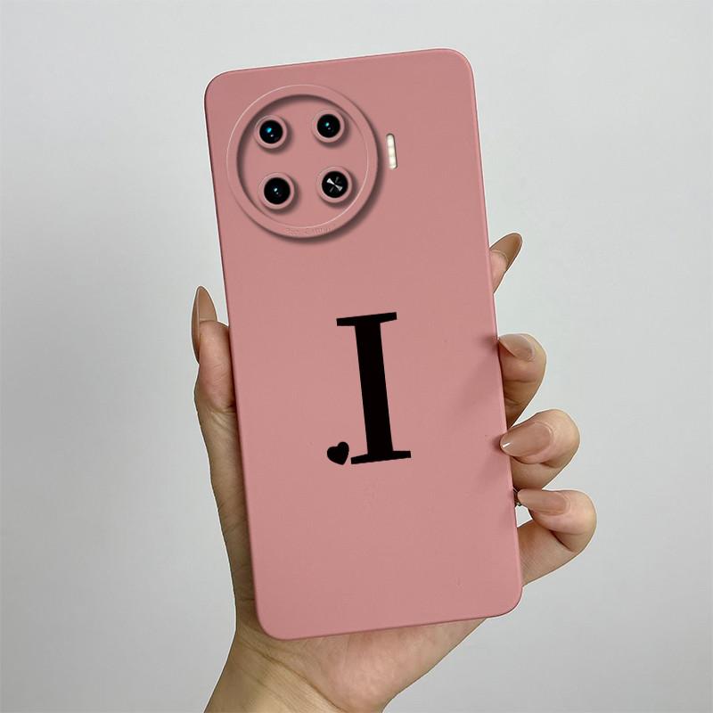 

For Tecno Spark 20 Pro+ Case Tecno Spark 20 Pro Plus Phone Case KJ7 Cute Letters Camera Protection Square Liquid Silicone Cover Spark 20 Pro Plus