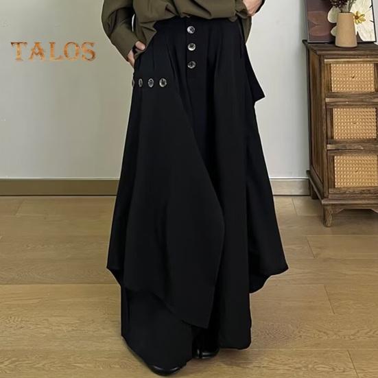 Muži Kalhoty Nepravidelný Japonský styl Volné Culottes Zip Knoflíček Lízačka Model Ukázka Kostým Dovolená Práce Denní nošení Kalhoty