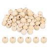 Wood Beads Unfinished Wooden Natural Beads Round Wood Spacer Beads for Bracelets Hair Jewelry Making DIY Crafts Garland Macrame