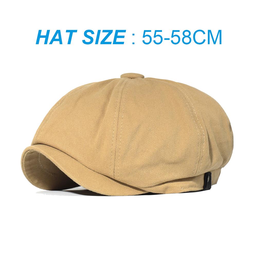 Vintage Newsboy Cap Cotton Men Woman Fashion Hat Solid Soft Gatsby Retro Driver Flat Caps Spring Autumn Casual Beret Cap