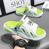 Men's Slippers Summer New Thick Soled Casual Sandals Outdoor Anti Slip Beach Shoes Comfortable and Lightweight Two on Sandals