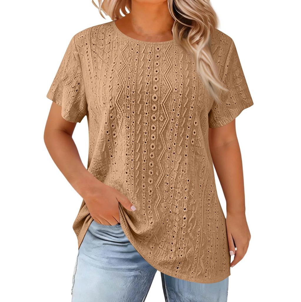 Women's Fashionable Casual Elegant Short-Sleeve T-Shirt Top