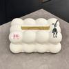 Yousheng Kitchen Tissue Box Napkin Holder Large Capacity Creative Shape Cloud Design Paper Case Organizer Desktop Ornament