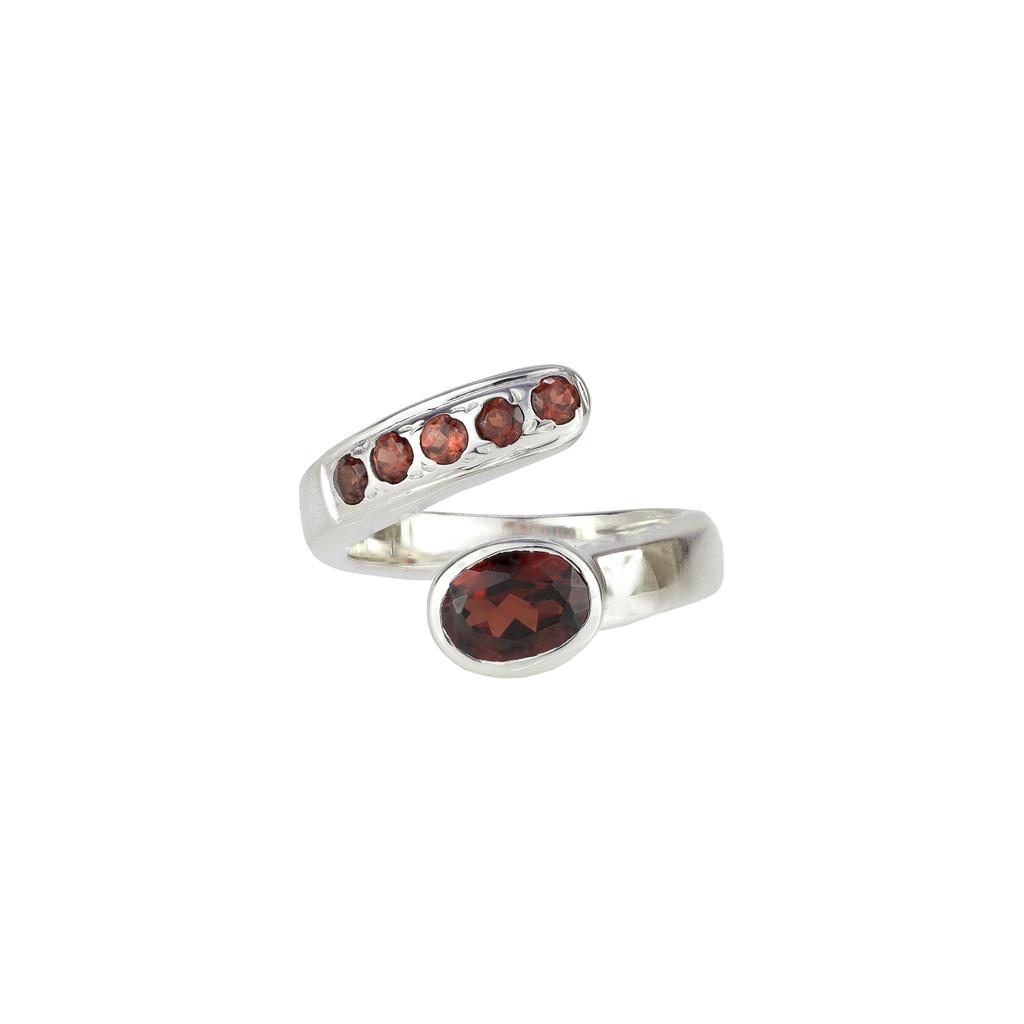 Amethyst Sterling Silver Ring: Faceted Gemstone, Open Design