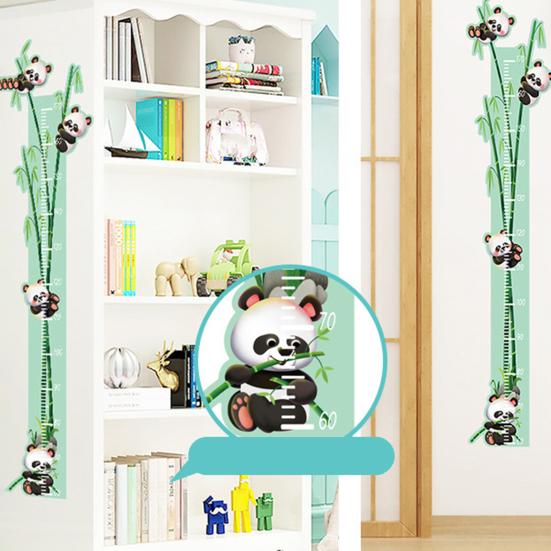 Baby Growth Chart Wall Sticker Peel Stick Adhesive Bedroom Play Room Nursery Cartoon Animal Children Height Measurement Ruler Decal
