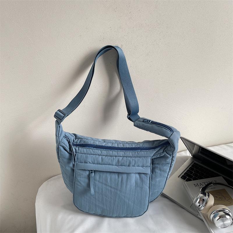 Large Capacity Solid Color Commuter Shoulder Bag Women's Crossbody Bag