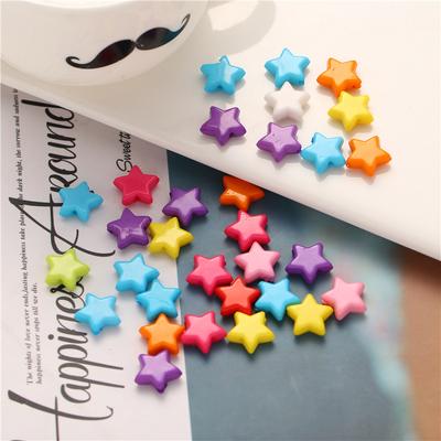 6 Solid Color Mixed 3D Designs Loose Beads With Hole Flower Star Strawberry Shape DIY Crafted for Jewelry Making Pendant  Jewelry Accessory