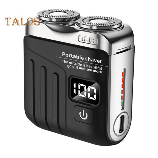 

Мини-электробритва с двойными кольцами, светодиодным дисплеем, USB-перезаряжаемая, водонепроницаемая, для влажного и сухого бритья, портативная, для путешествий, бритва для мужчин, триммер для бороды, инструмент для удаления волос чёрный