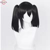 High Quality Nico Yazawa Cosplay Wig 40cm Long Ponytails Black Hair Heat Resistant Synthetic Wigs + Wig Cap