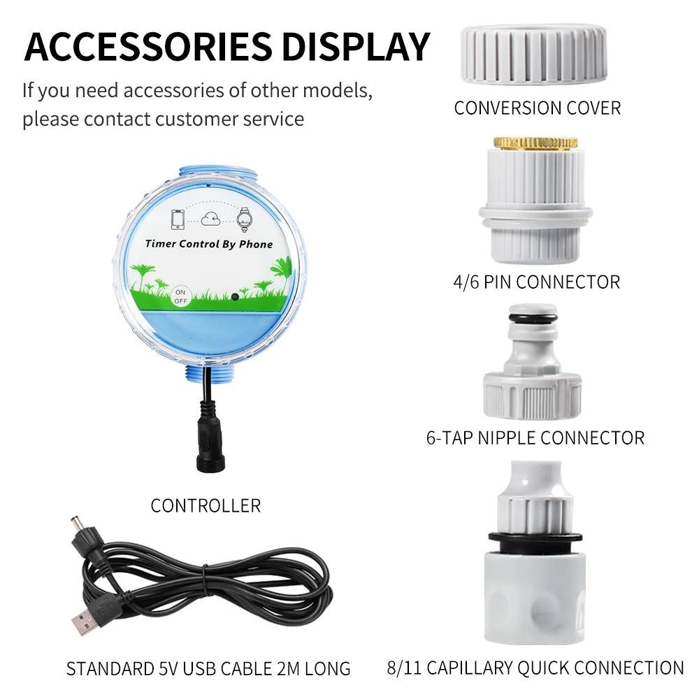 Automatic Irrigation Water Timer Sprinkler Timer Plastic WiFi and  Control IP68 Garden Irrigation Timer for Garden Farm Lawn
