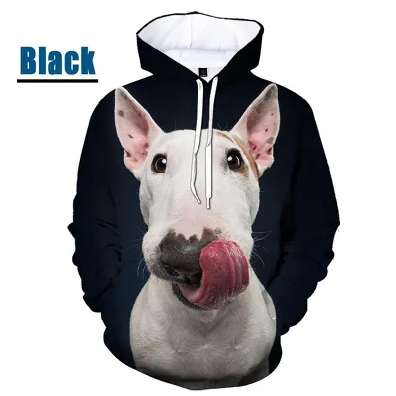 New Fashion Bull Terrier 3D Printed Men And Women Hoodies Clothing Casual Dog Bull Terrier Long Sleeve Streetwear Tops Hooded