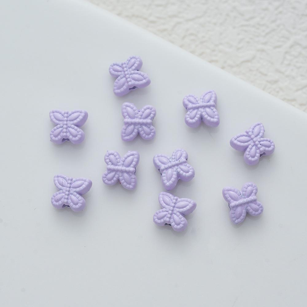 Alloy Paint Macaron Mini Butterfly Beaded Loose Bead Diy Bracelet Earrings Necklace Jewelry Accessories