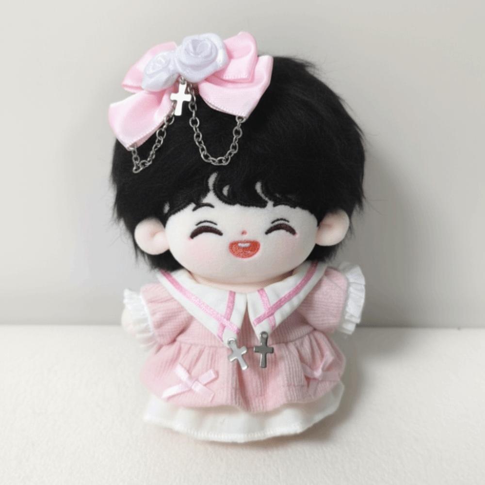 Bow Hair Clip Doll Clothes Outfit Flower Doll Dress Up Set  Children's Gift