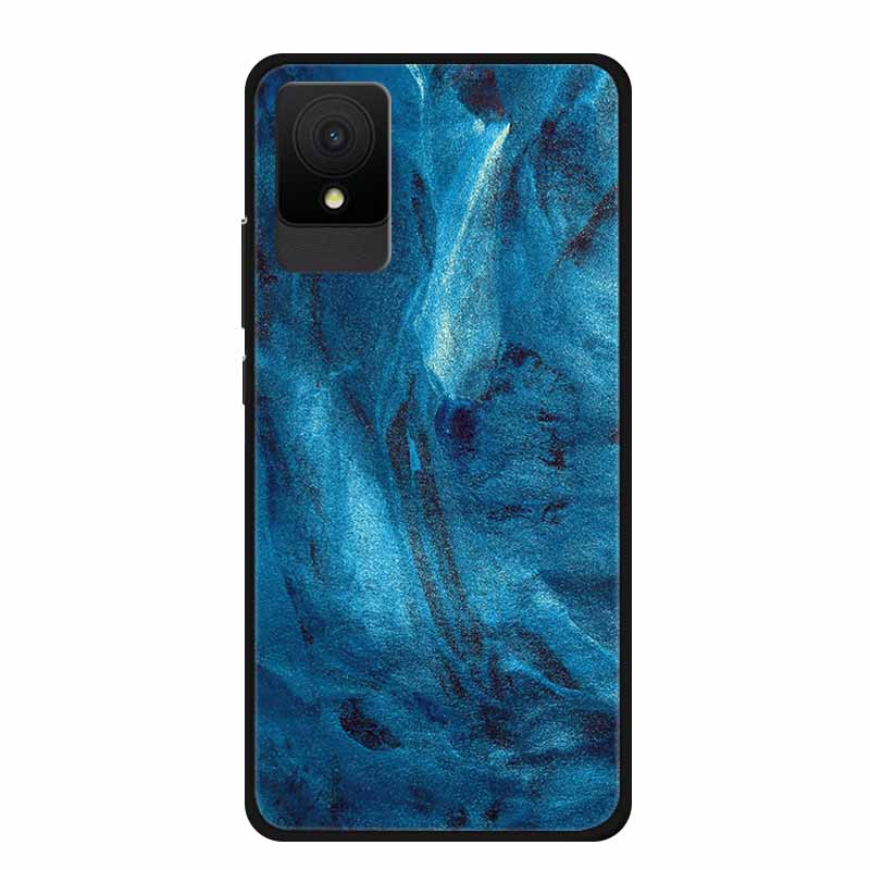 For TCL 501 Case Original Soft Silicone TPU Phone Cases Back Cover For TCL501 Scenery Shockproof Marble Painted Bumper Cute Etui