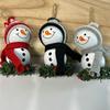 Wooden Wall Hanging Ornament Cartoon Christmas Tree Pendant Christmas Snowman Doll  Home