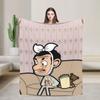 Mr. Beans  Teddy Bear  Blankets Fleece Spring/Autumn Cartoon Multifunction Soft Throw Blanket For Bedding Travel Bedding Throws
