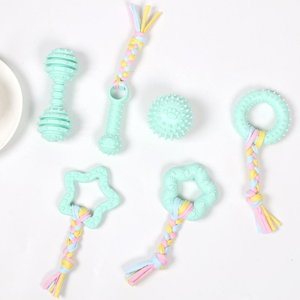 Cross-Border Pet Chew & Teaser Toy for Dogs & Cats – Teething, Training, Amusement: Small Dog Cloth Rope Knot.