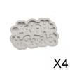 4xPremium Silicone Mould Happy Birthday Cake Tropper Chocolate Decoration Tool