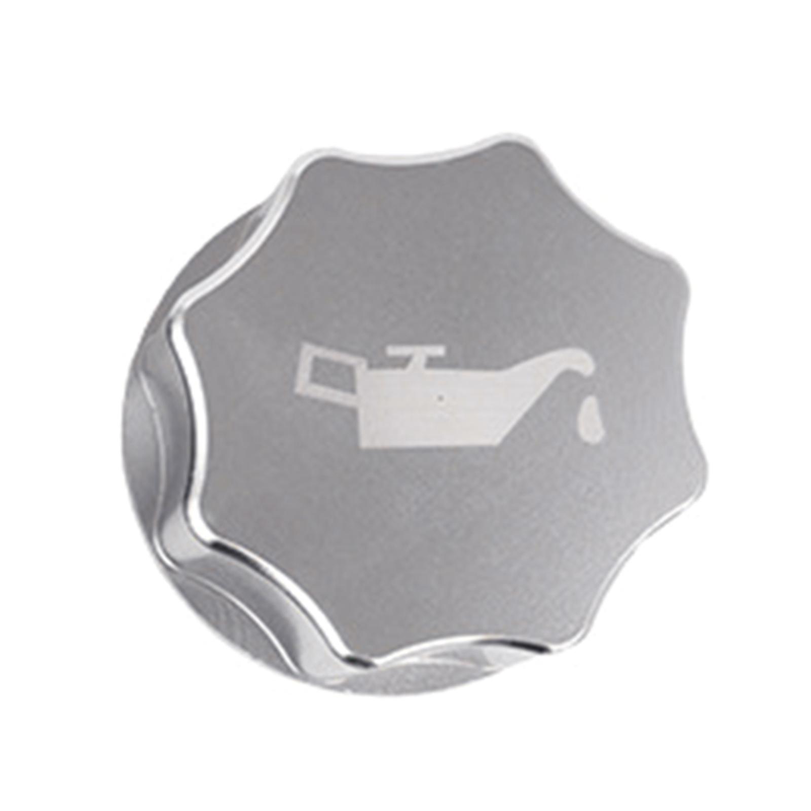 

Универсальные алюминиевые крышки для автомобильного масла, устойчивые к коррозии, крышки для заливной горловины моторного масла, простые в установке, стильные крышки для топливных баков серебряный