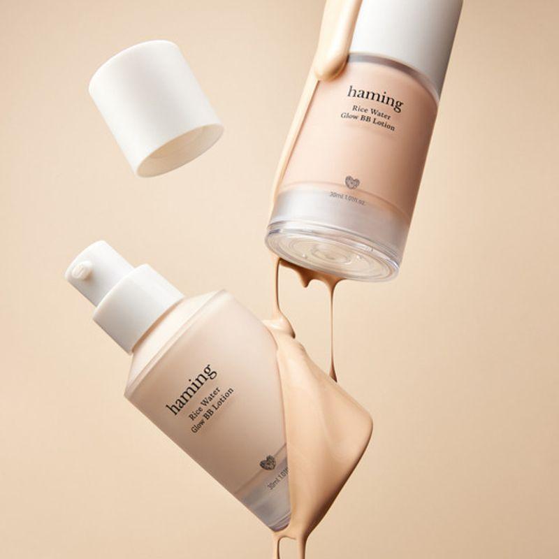 haming [Set] Clear Rice Water BB Lotion + Puff (2 Colors)