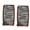 2Pcs Banana Hair Clips Metal Woven Thread Easy   Simple Stylish Vintage Clincher Comb for   Travel Family