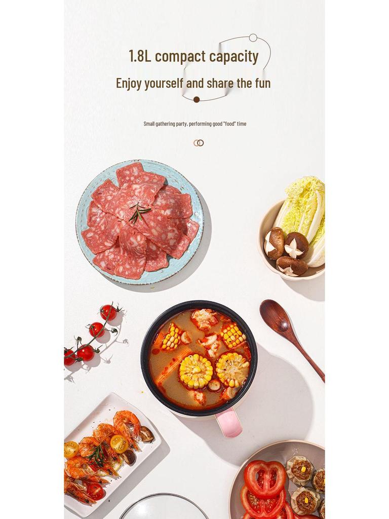 Multifunctional Electric Cooking Pot: Automatic Steamer, Boiler, Rice Cooker, and Hot Pot for Students and Dorms