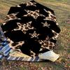1 Stück Leopardenmuster Sterne Regenschirm - 8 Speichen verstärkt, Automatisches Öffnen, Leicht & Langlebig, Niedliches Modeaccessoire für den Außenbereich, Strand oder Freizeit, Bea