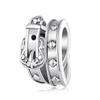 WOSTU Real 925 Sterling Silver 15 Styles Pet Vintage Heart Spacer Stopper Beads fit Wostu original Charm Bracelet Jewelry CQC593