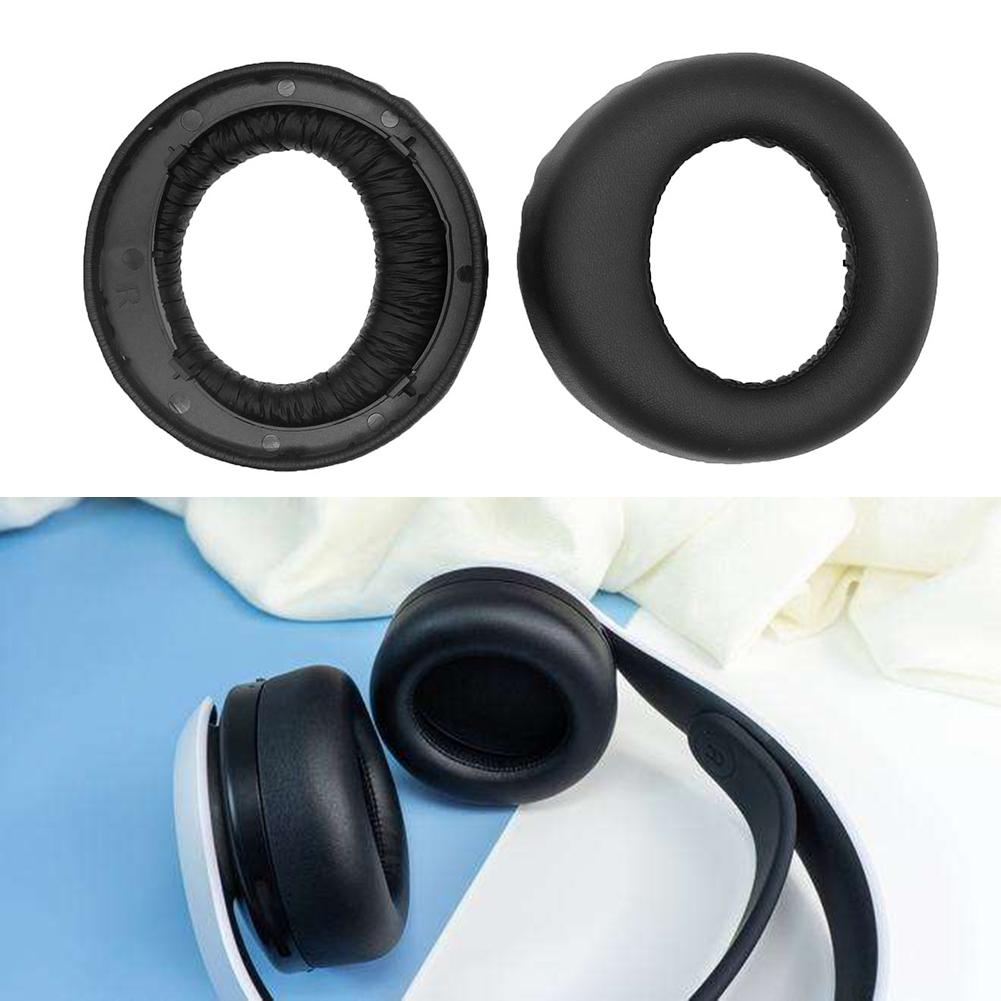 1 Pair Replacement Ear Pads Protein Leather&Memory Foam Ear Pads Comfortable Ear Pads Cushions for PS5 Pulse 3D Wireless Headset